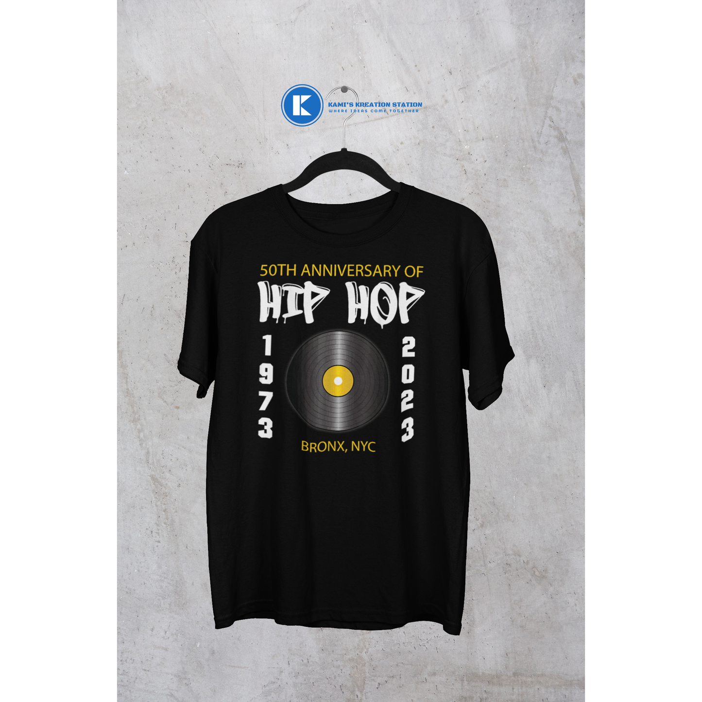 Golden Beats: Celebrating 50 Years of Hip-Hop T-Shirt