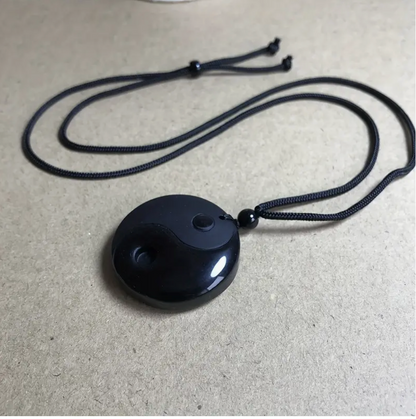 Obsidian Yin Yang Duality Necklace