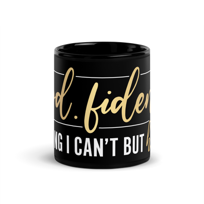 GOD.FIDENCE Black Glossy Mug