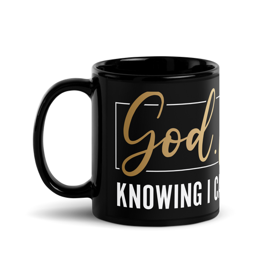 GOD.FIDENCE Black Glossy Mug