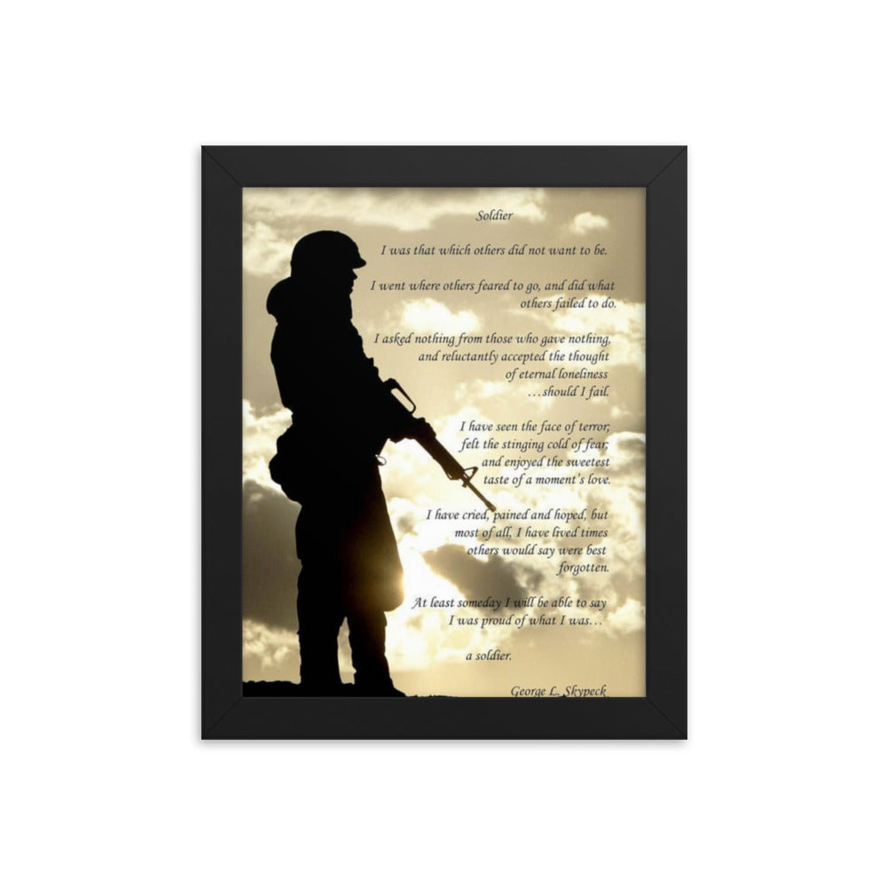 Soldier Poem Canvas Board by George L. Skypeck Canvas Board