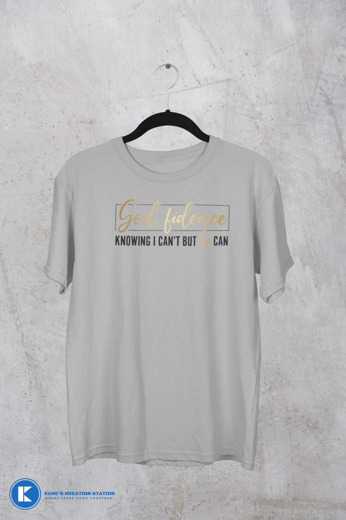 God.fidence - Knowing I Can't But He Can Unisex T-Shirt