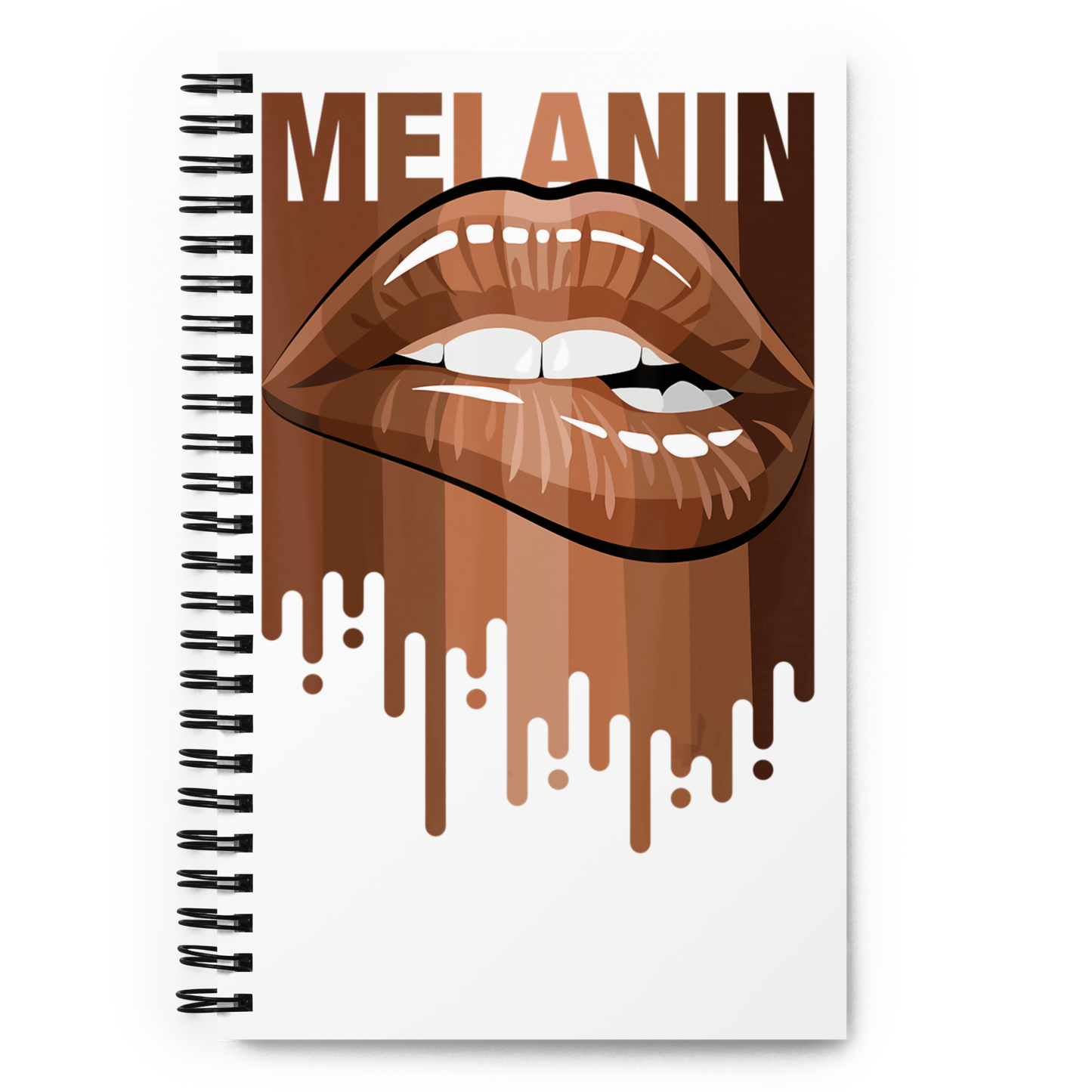 Dripping Melanin Spiral Notebook