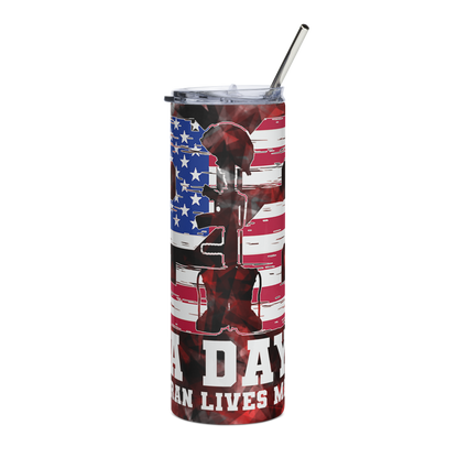 22 A Day - Veteran Lives Matter 20 oz. Skinny Tumbler