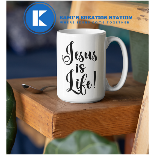 Jesus Is Life Inspirational Ceramic Coffee Mug