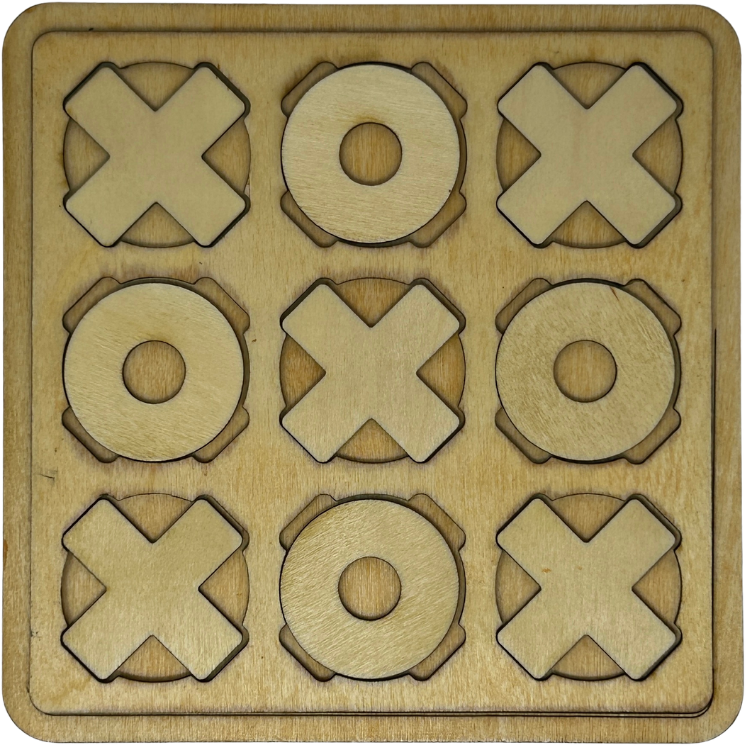 Tic Tac Toe Wooden Game