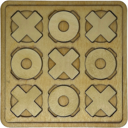 Tic Tac Toe Wooden Game