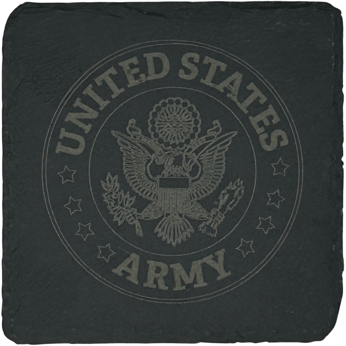 Armed Forces Square Slate Coasters (Set of 4)