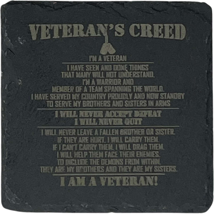 Armed Forces Square Slate Coasters (Set of 4)